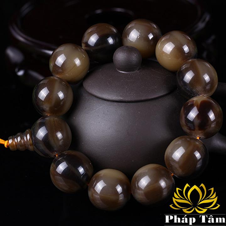 Vòng Tay Sừng Bò Đen Châu Phi Cao Cấp 20mm
