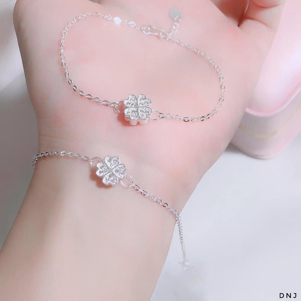 Lắc tay cỏ 4 lá bạc ta -Bạc Ngọc Anh