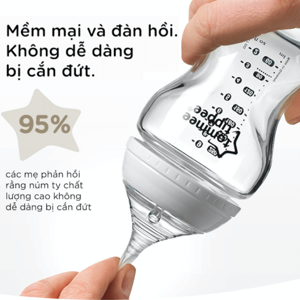 Núm ti thay thế vừa cho bình sữa Tommee Tip đủ size