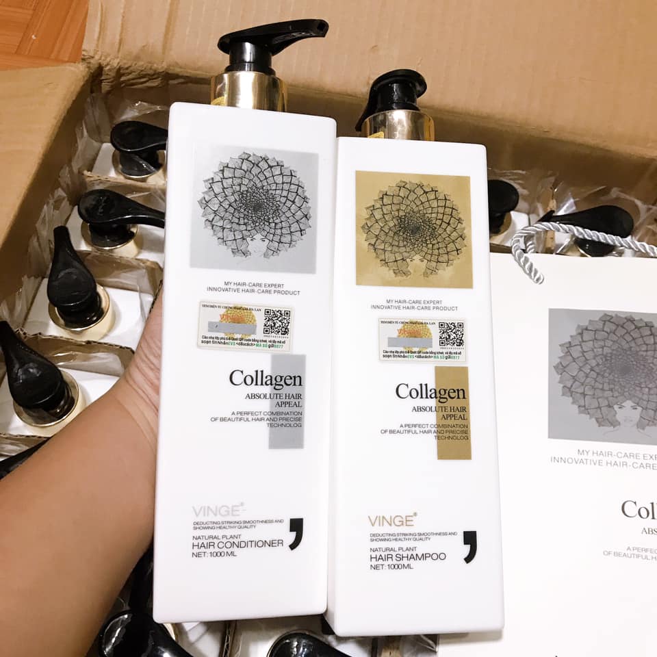 [ XẢ KHO ] Combo Dầu Gội Xả COLLAGEN VINGE