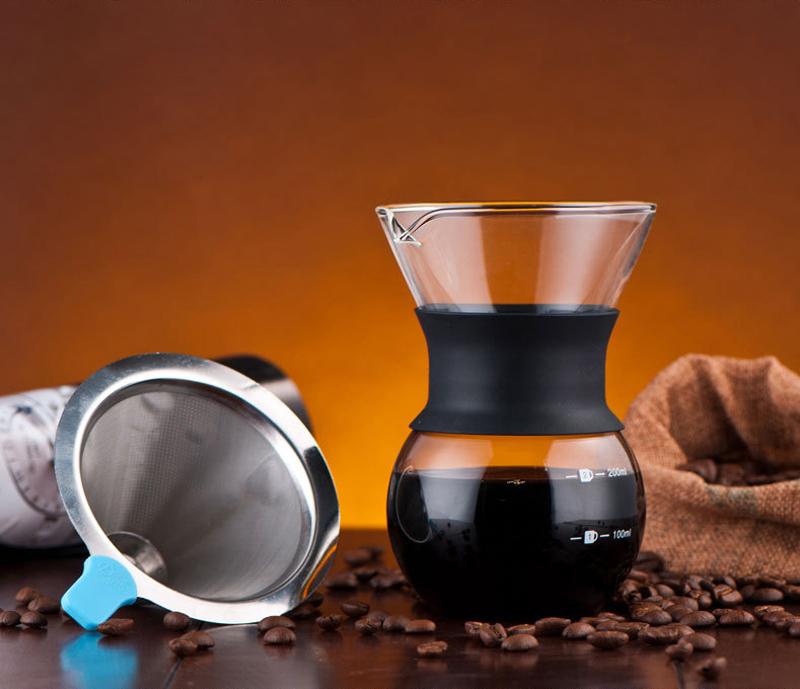 Bình thủy tinh kèm phễu pha cà phê cao cấp 20ml và 400ml