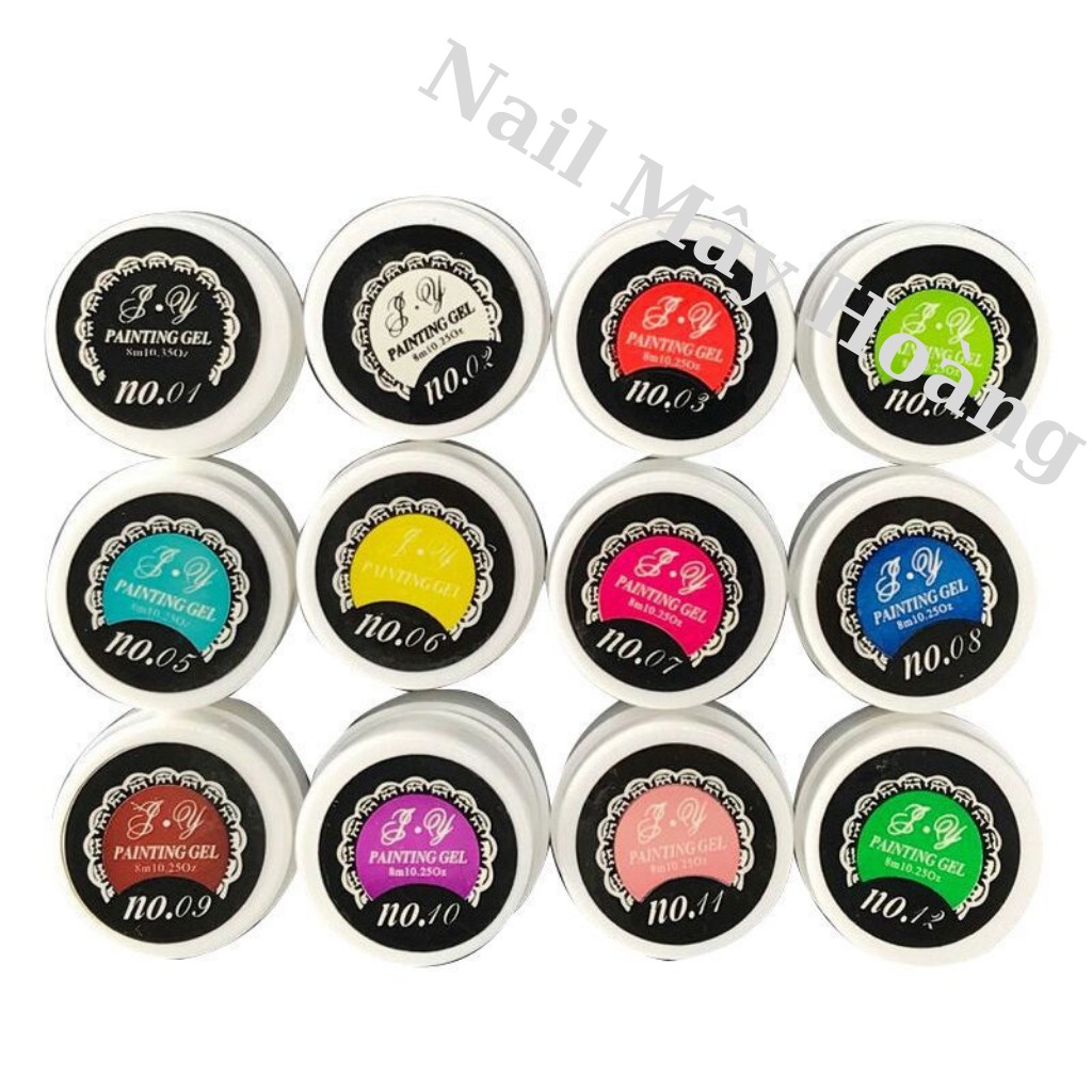 g.el vẽ nail , vẽ móng 12 màu siêu đặc
