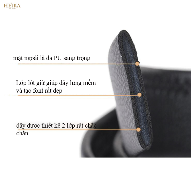 Thắt lưng nam thương hiệu Heika.