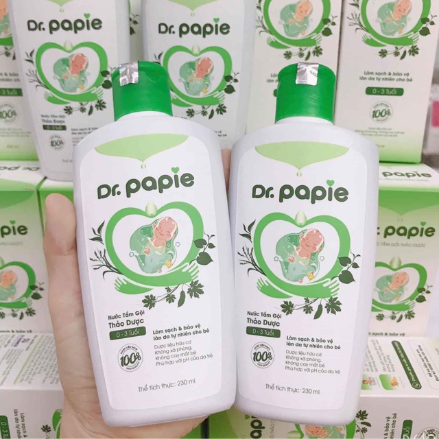 Nước tắm gội thảo dược Dr PaPie cho bé 230ml