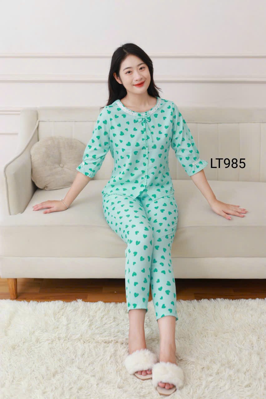Quần áo mặc nhà, Đồ bộ nữ quần dài chất lụa xinh