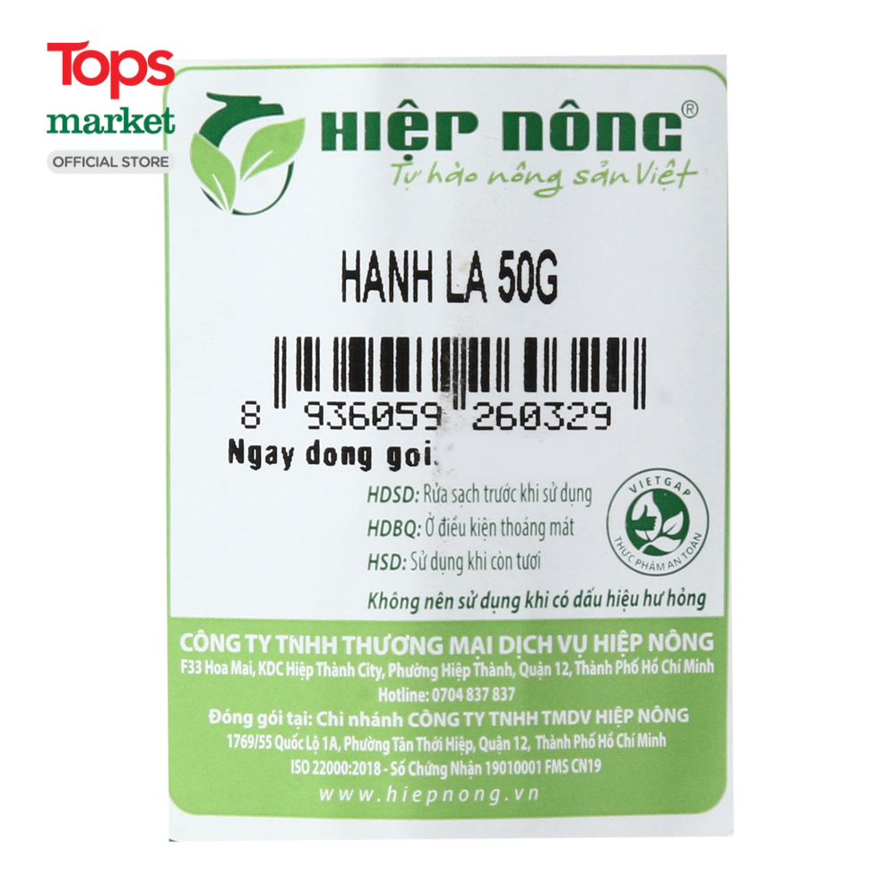 Hành Lá 50G - Siêu Thị Tops Market