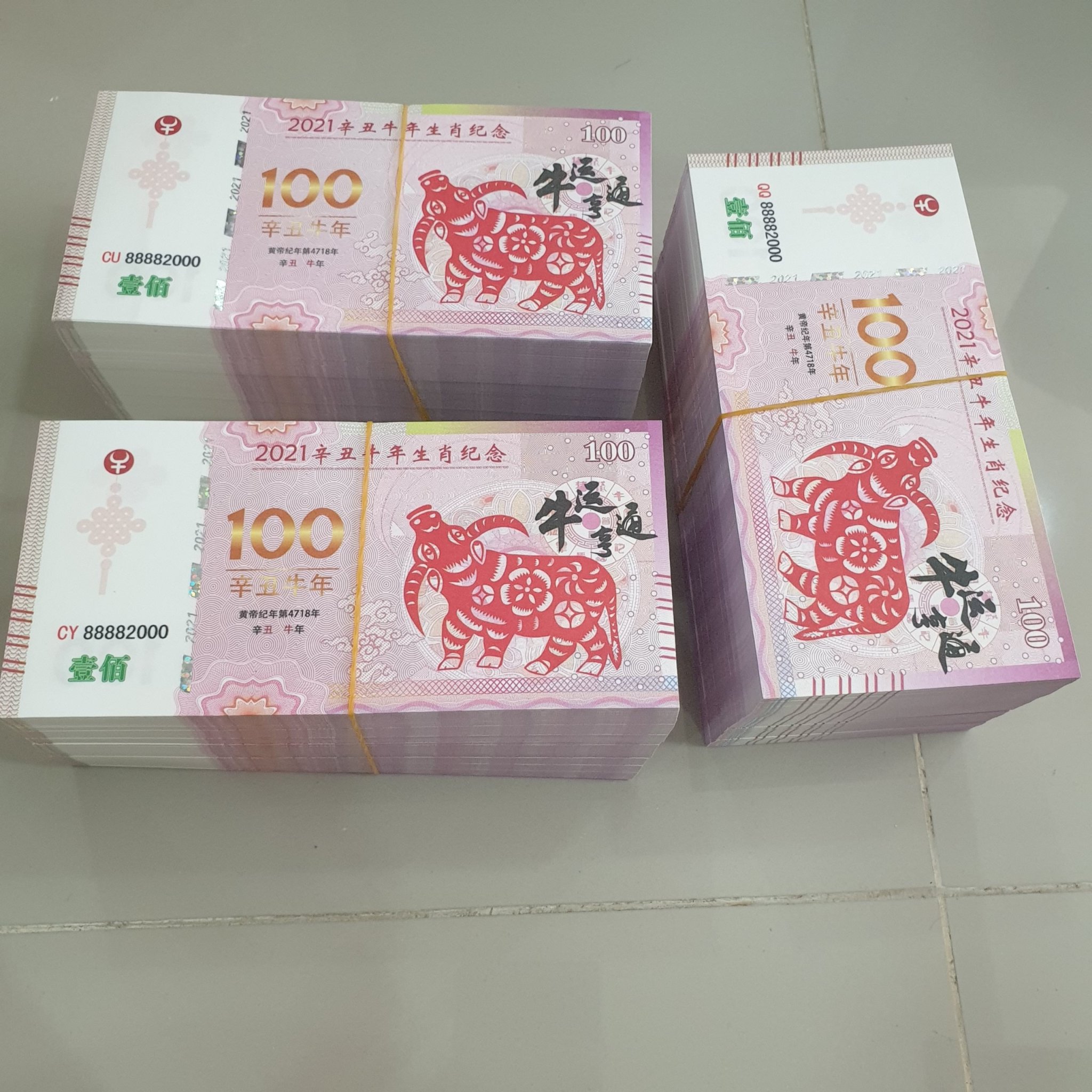 TIỀN MACAO HÌNH CON TRÂU 100 PATASCA