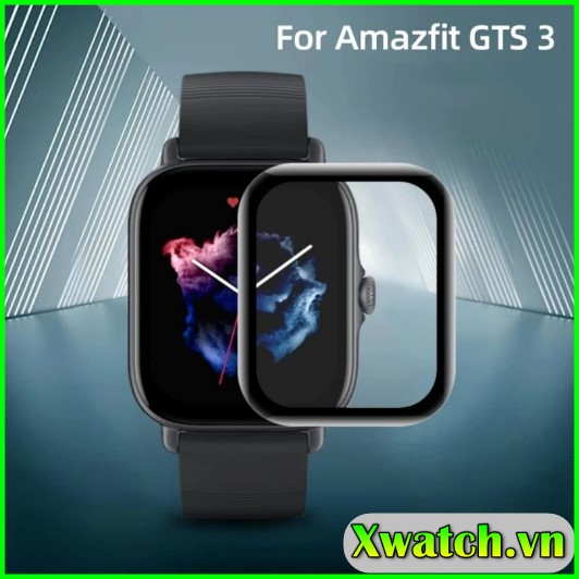 Cường lực dẻo amazfit gts 3 gts2 gts 2 mini cường lực full màn, dán ful màn viền đen amazfit gts3