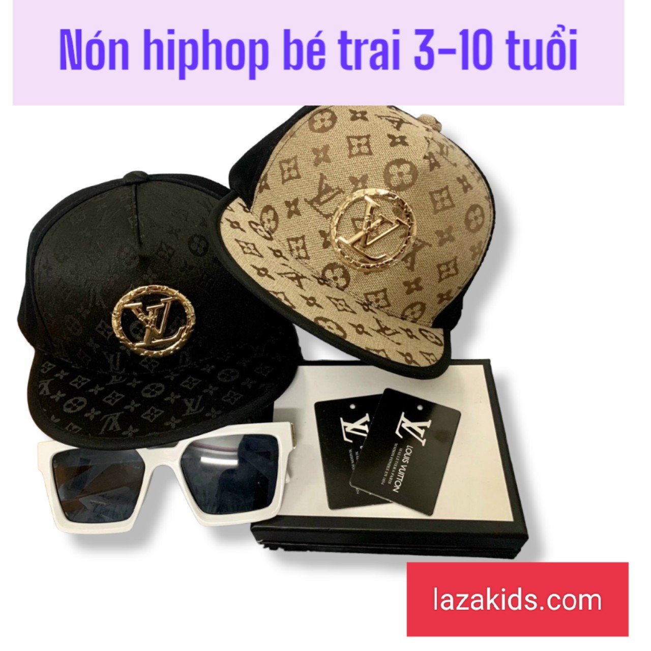 Mũ lưỡi trai bé trai hiphop 3 tuổi-10 tuổi mang cool ngầu babyshark kids