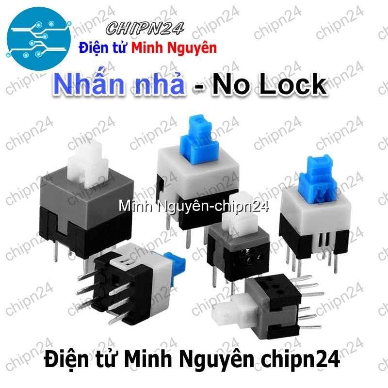 (F84) Nút nhấn 6 chân Nhấn Nhả (5.8x5.8mm/7x7mm/8x8mm/8.5x8.5mm) - [Chọn Loại] - HHH.00136