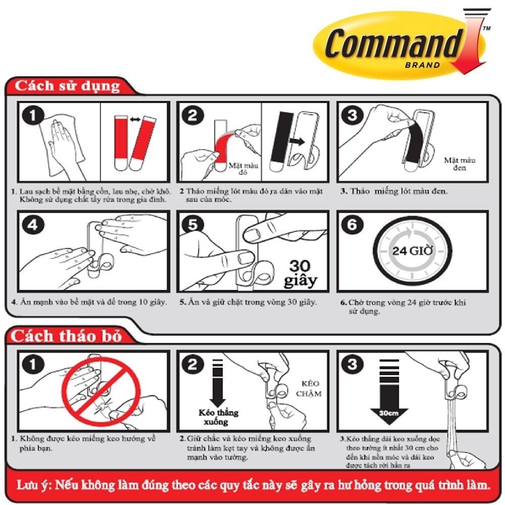 [HCM]Móc treo khăn lớn 2.2kg vỉ 1cái Command 3M BATH 17