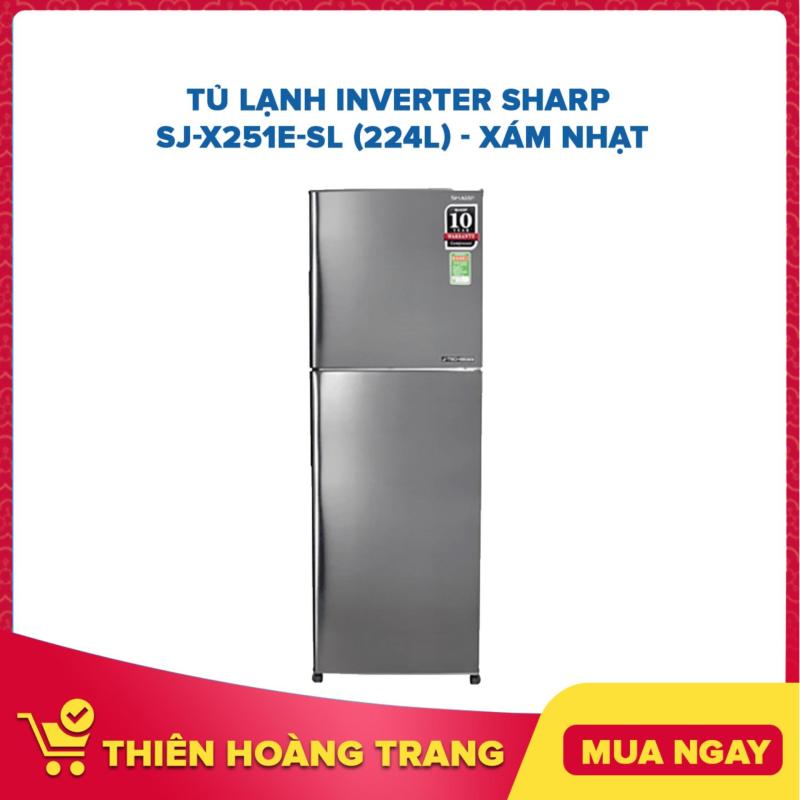 Tủ Lạnh Inverter Sharp SJ-X251E-SL (224L) - Xám Nhạt