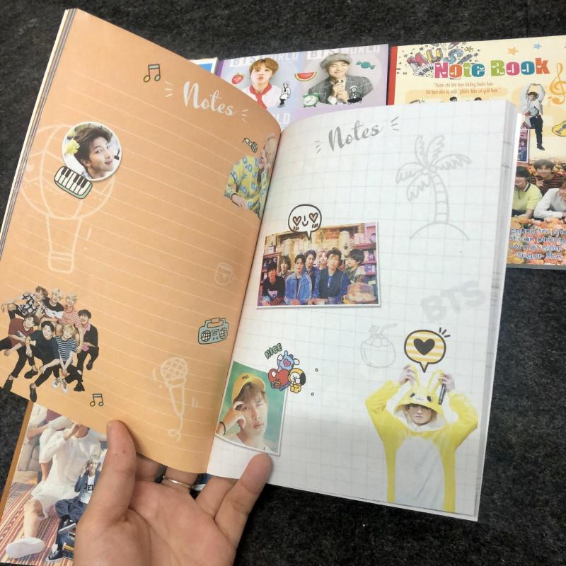 Notebook BTS in hình từng trang