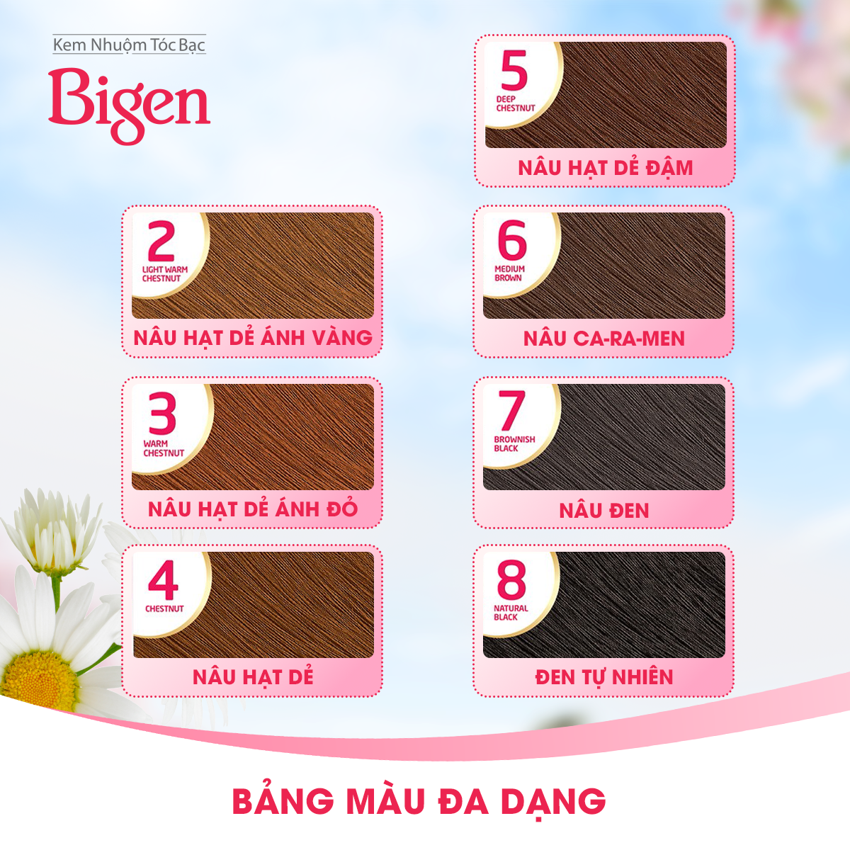 Thuốc nhuộm tóc Bigen Speedy số 3 (Màu nâu hạt dẻ ánh đỏ)