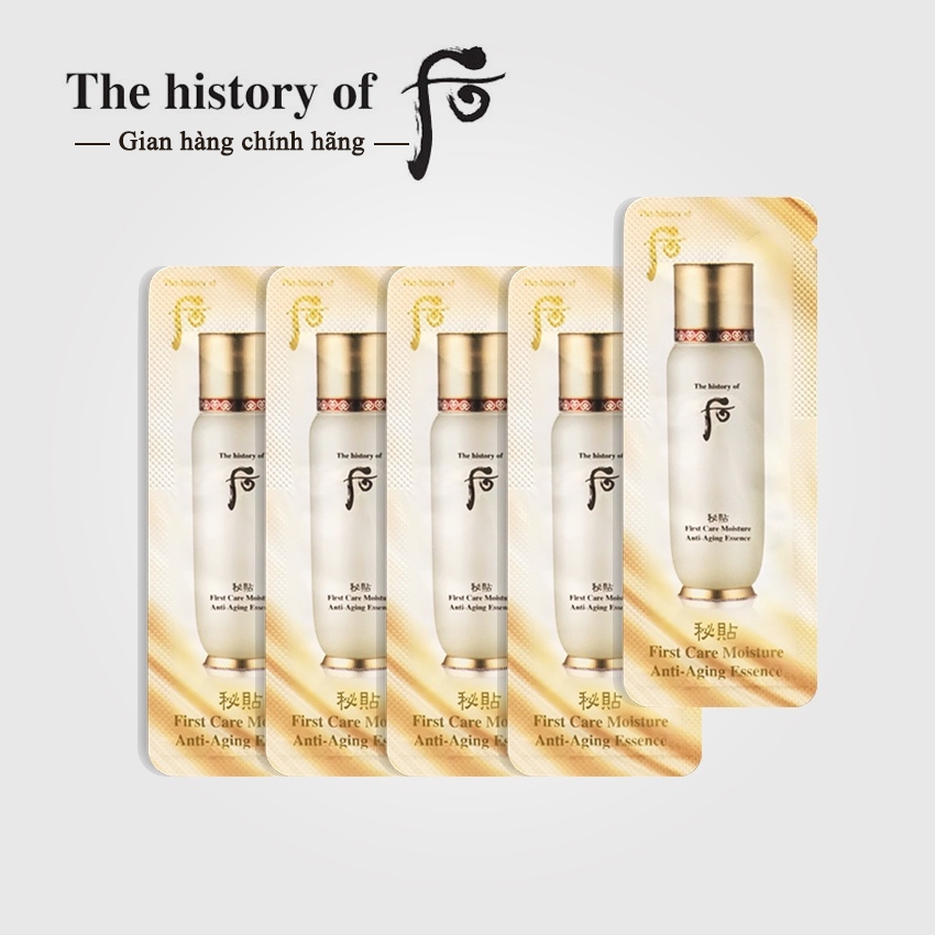 10 gói Tinh chất First Care Whoo First Care Moisture Anti-Aging Essence 1ml