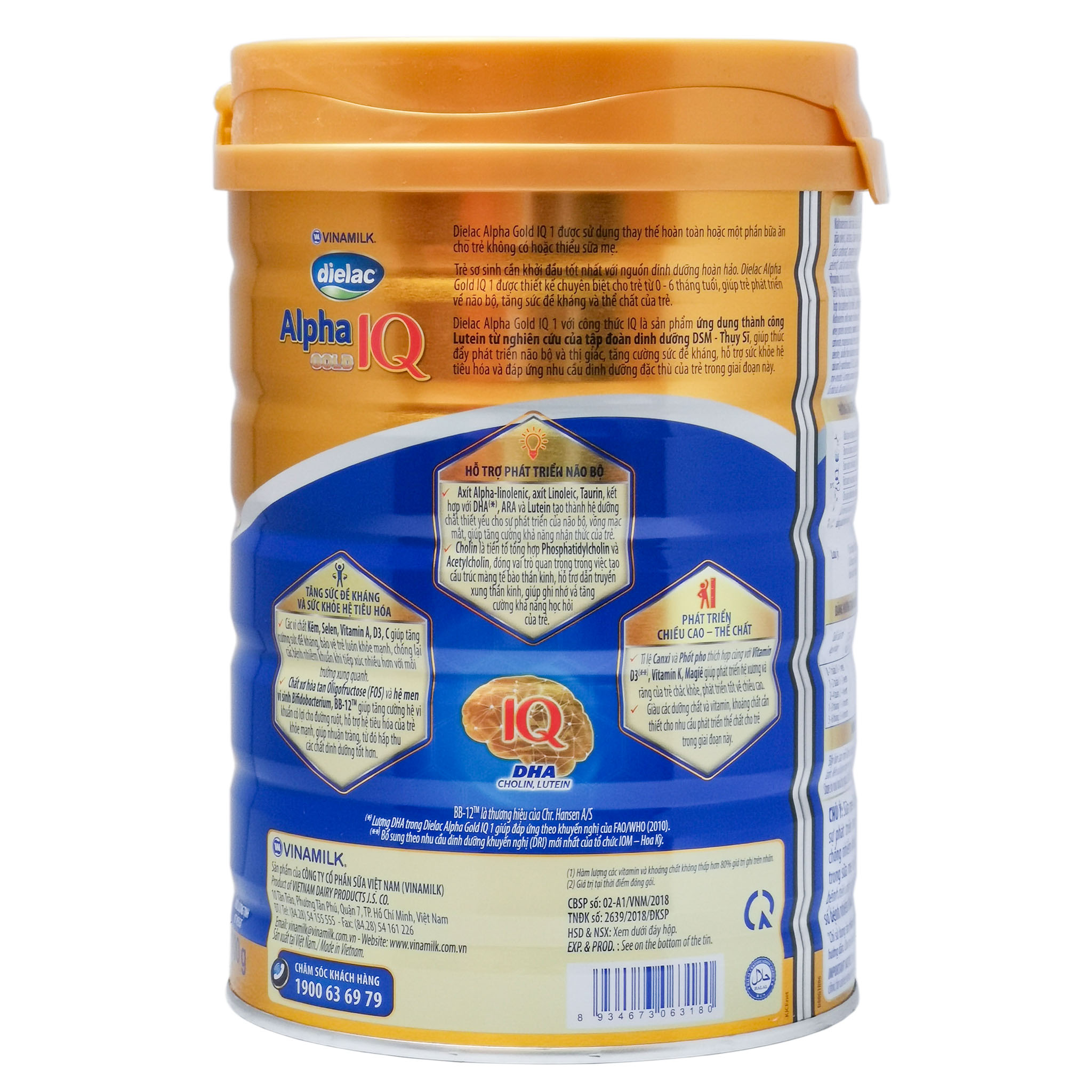 SỮA BỘT DIELAC ALPHA GOLD 1 900G