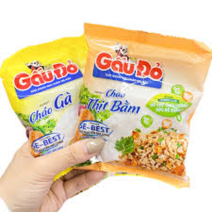 (05) Gói Cháo Gấu Đỏ Vị Thịt Bằm 50g