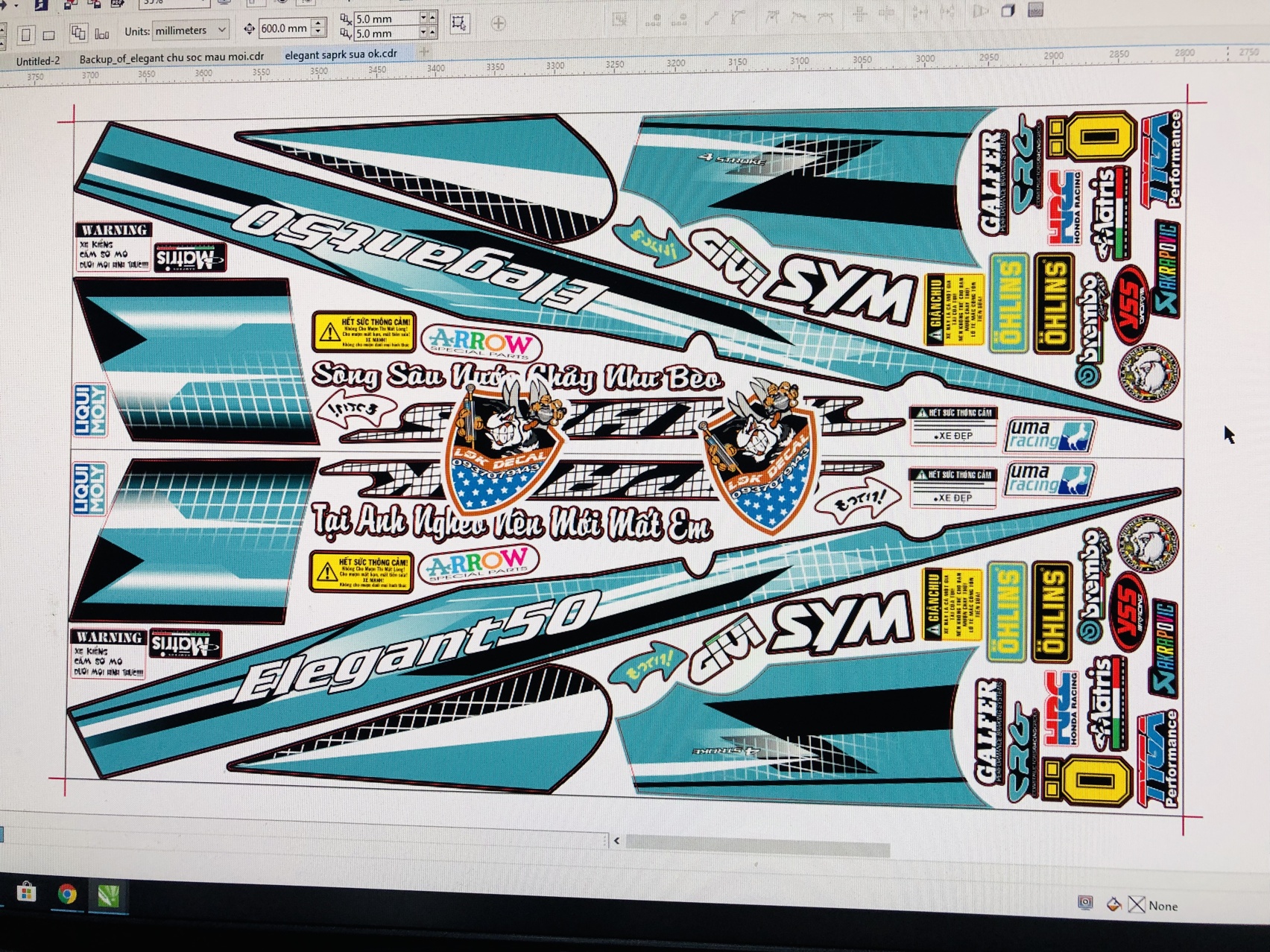 Tem RỜI ELEGANT 50 SPARK SỌC CARO XANH NGỌC LỤC BẢO