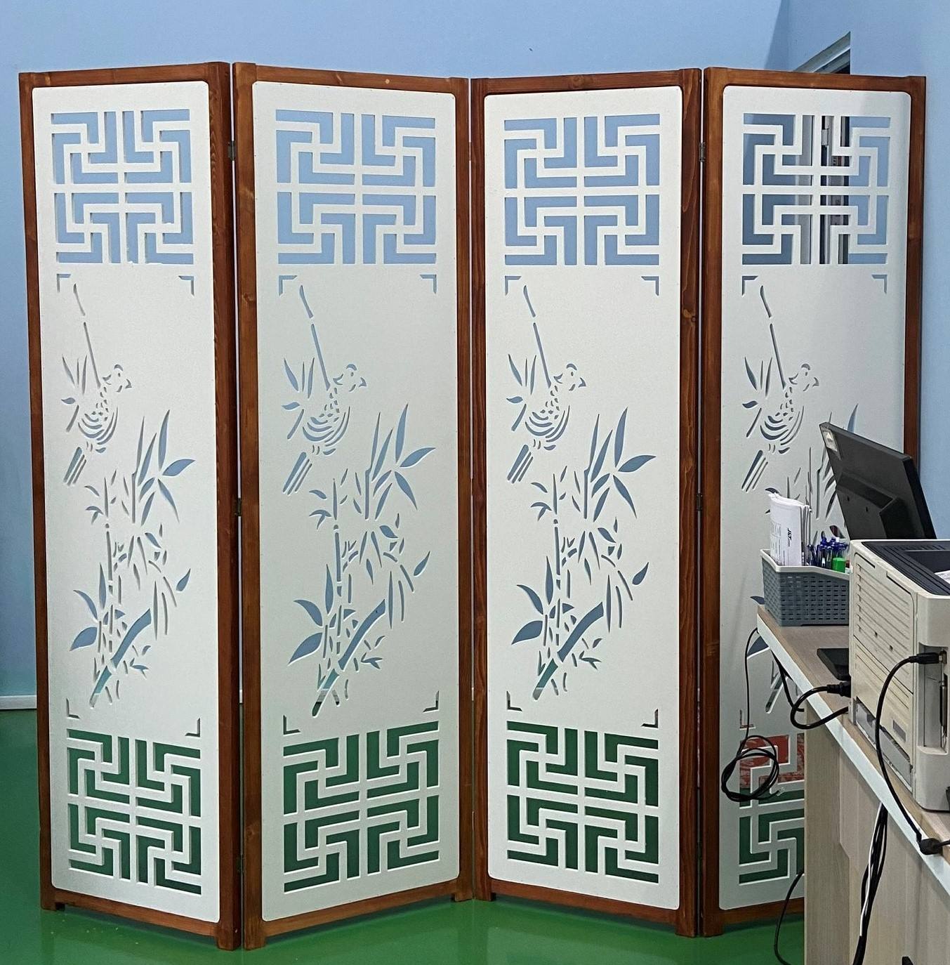 Bình phong gỗ cnc
