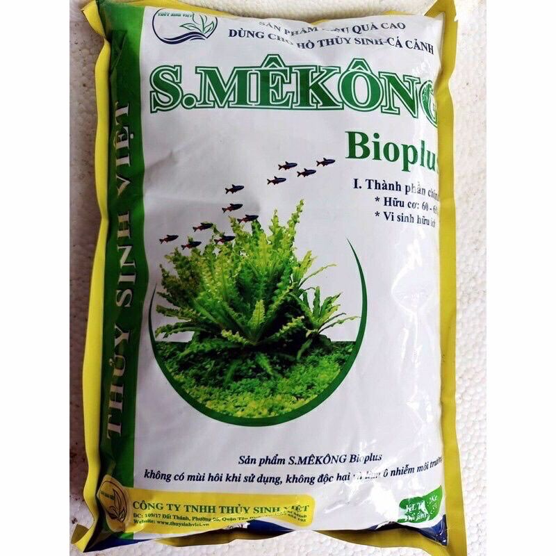 Phân nền hồ cá thủy sinh mekong 2kg - đất nền trồng cây thủy sinh