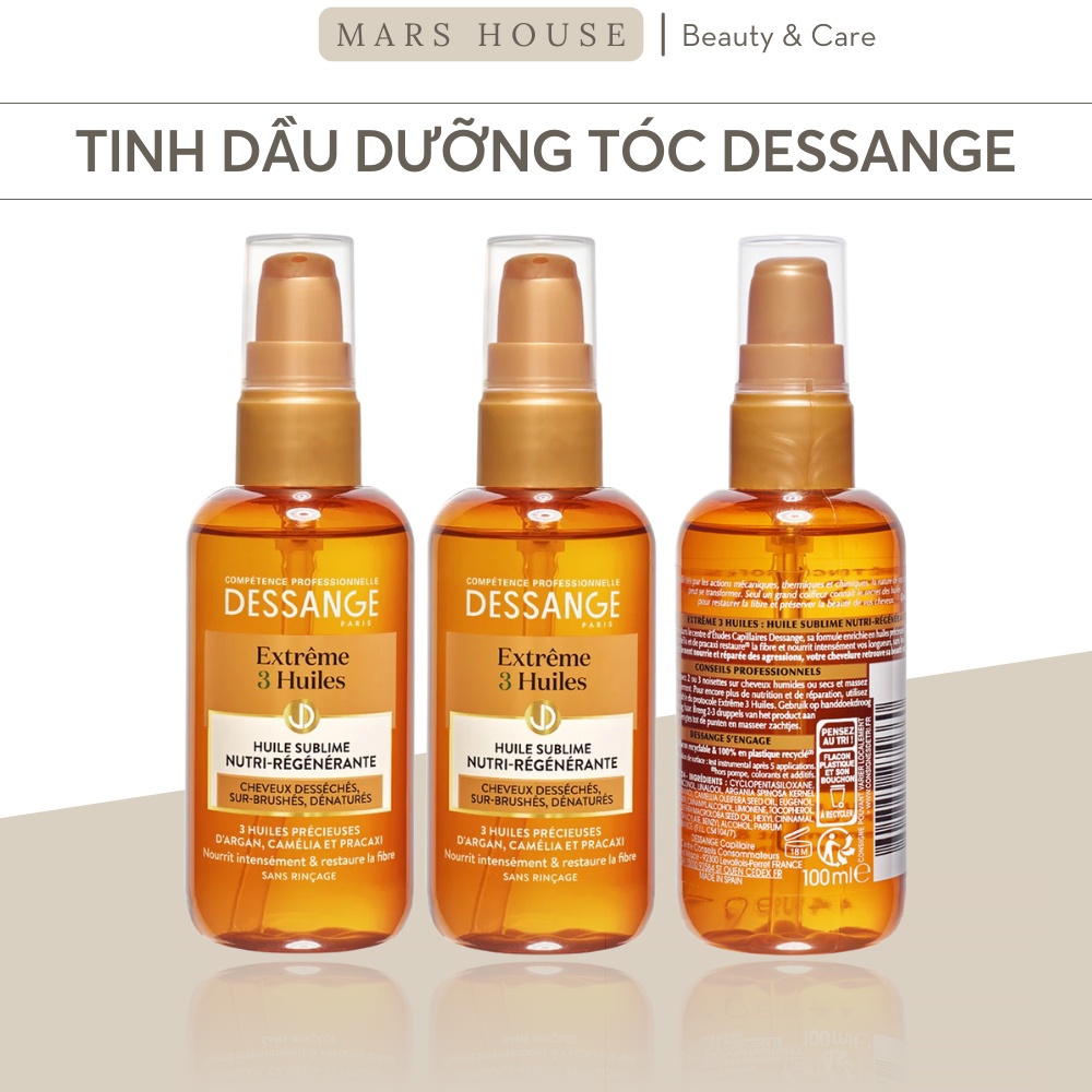 Dầu Dưỡng Tóc Dessange Extreme 3 Huiles 100ml