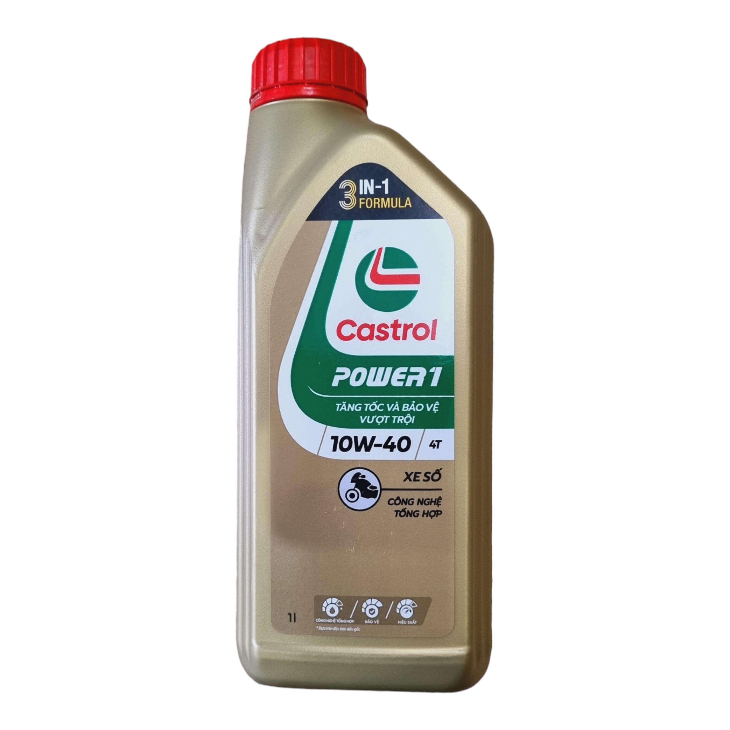 NHỚT CASTROL Xe Số cao cấp POWER1 10W-40 1L cho Wave, Dream, Sirius, Jupiter