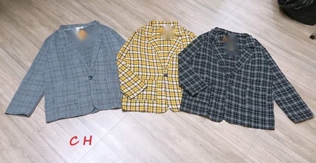 Áo Vest  Blazer  Nữ Kẻ Caro Uzzllang Hàn Quốc