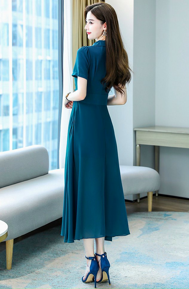 ĐẦM XÒE CỔ VEST XẺ TÀ - YB221251