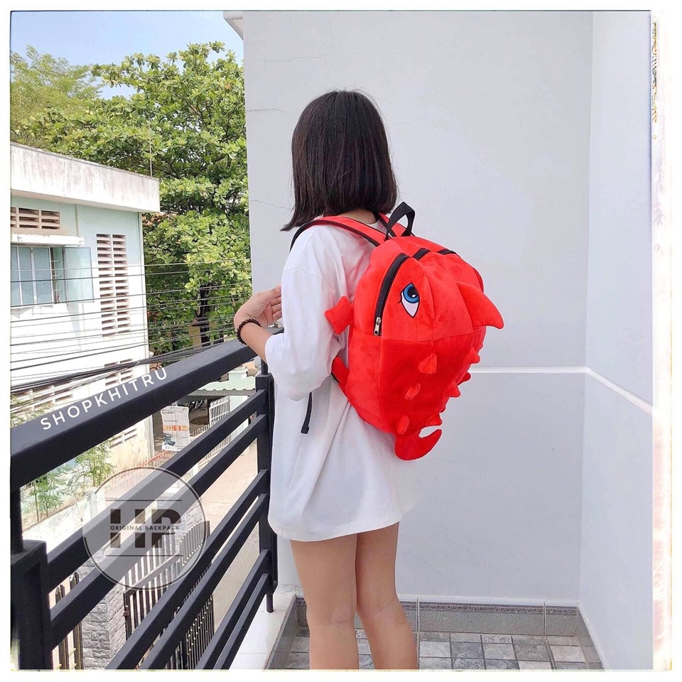 Balo khủng long vải nhung mịn Nhiều màu lựa chọn