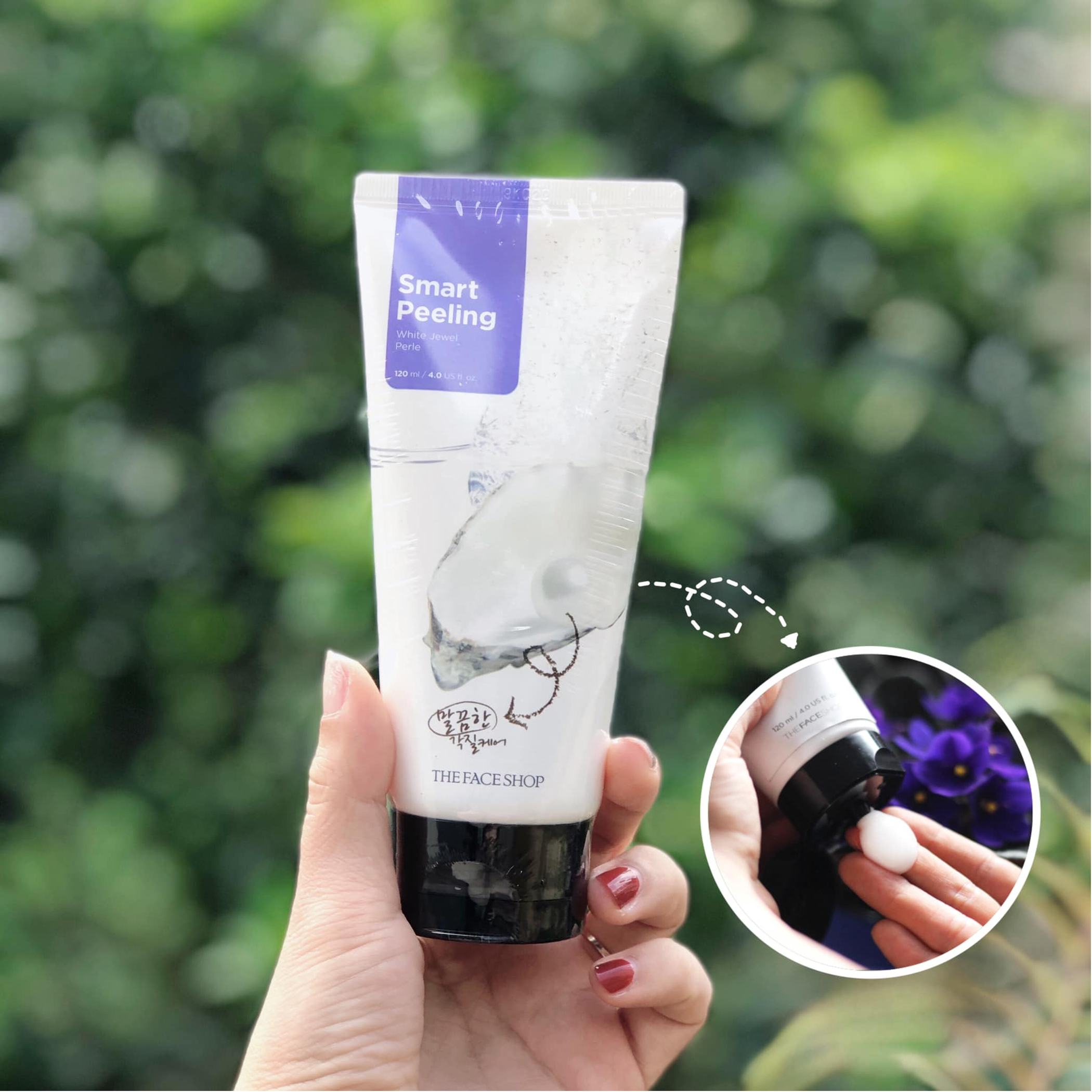Tẩy da chết ngọc trai trắng da