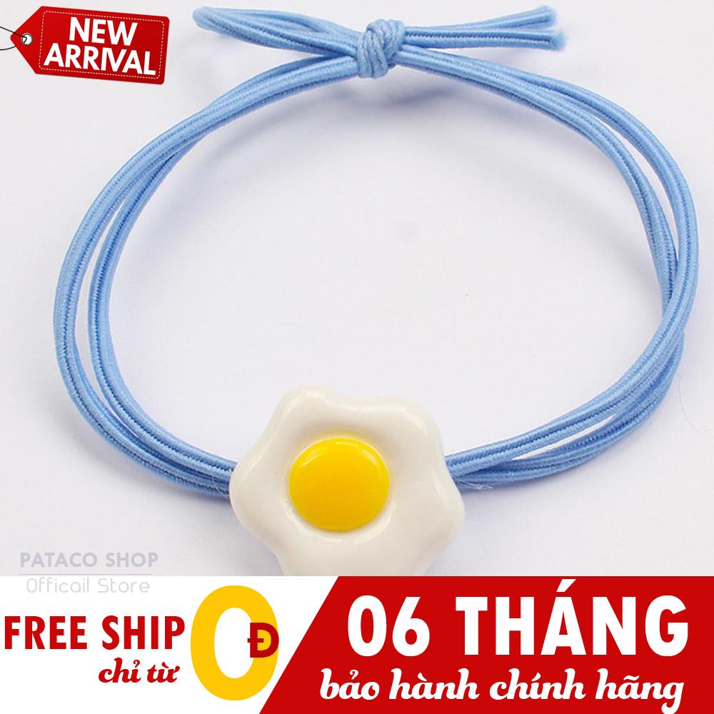 Dây thun buộc tóc hình trứng ốp la siêu độc đáo, cute