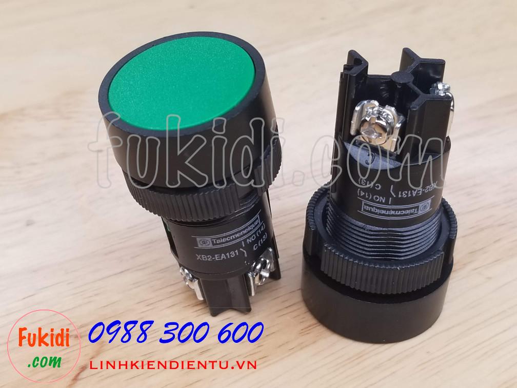 Nút nhấn nhả XB2-EA141 đỏ và XB2-EA131 xanh phi 22mm