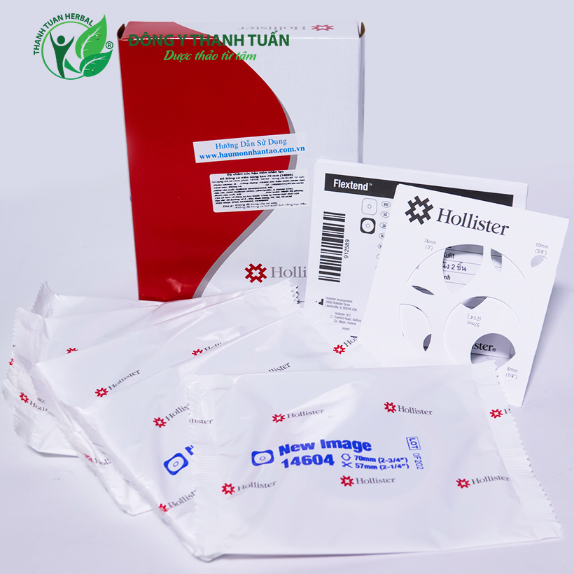 Hộp 5 Đế Bằng Hậu Môn Nhân Tạo Có Viền Băng Keo Hollister 14604 - Made In USA