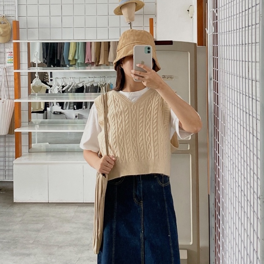 Áo ghi lê len thừng cổ V - AL530
