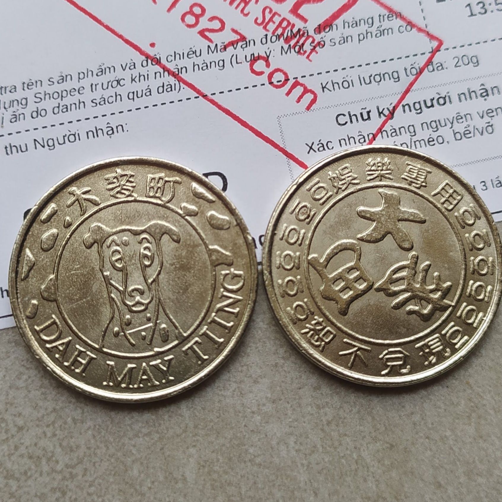 Xu cho máy chơi điện tử siêu thị cỡ 26mm (500 Xu mới 100%)