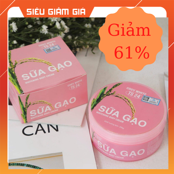 [HCM]( HÀNG CHUẨN ) BODY SỮA GẠO COSY WHITE 250G TRẮNG MỀM MỊN THIÊN NHIÊN ĐỀU MÀU DA BÁN CHẠY