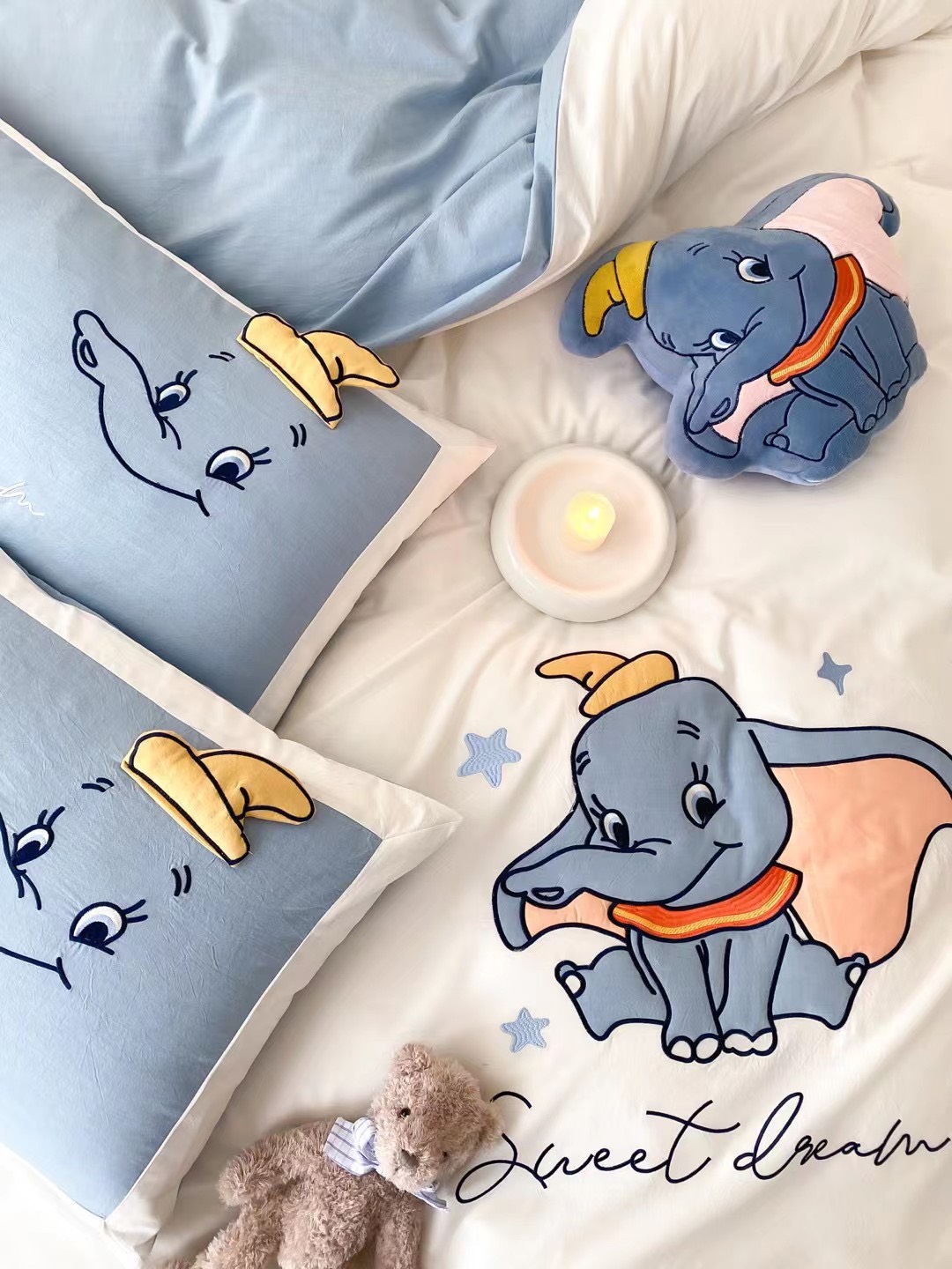 Bộ Chăn ga gối cotton line nhật DISNEY