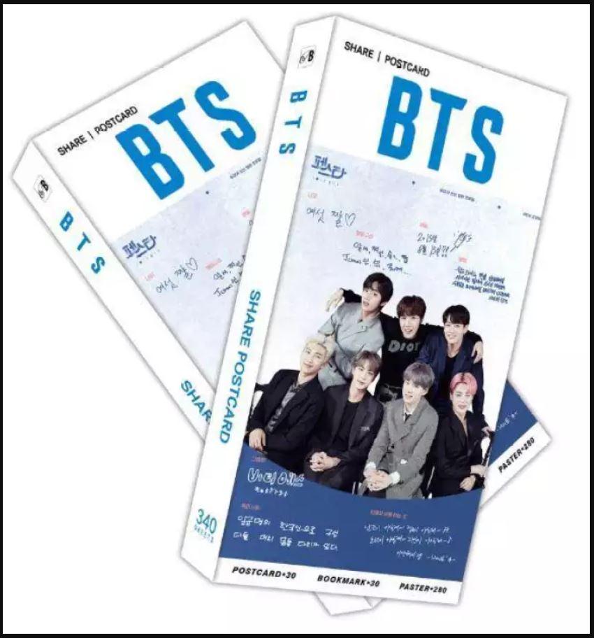 Hộp ảnh Postcard BTS lomo sticker in hình idol Hàn Quốc