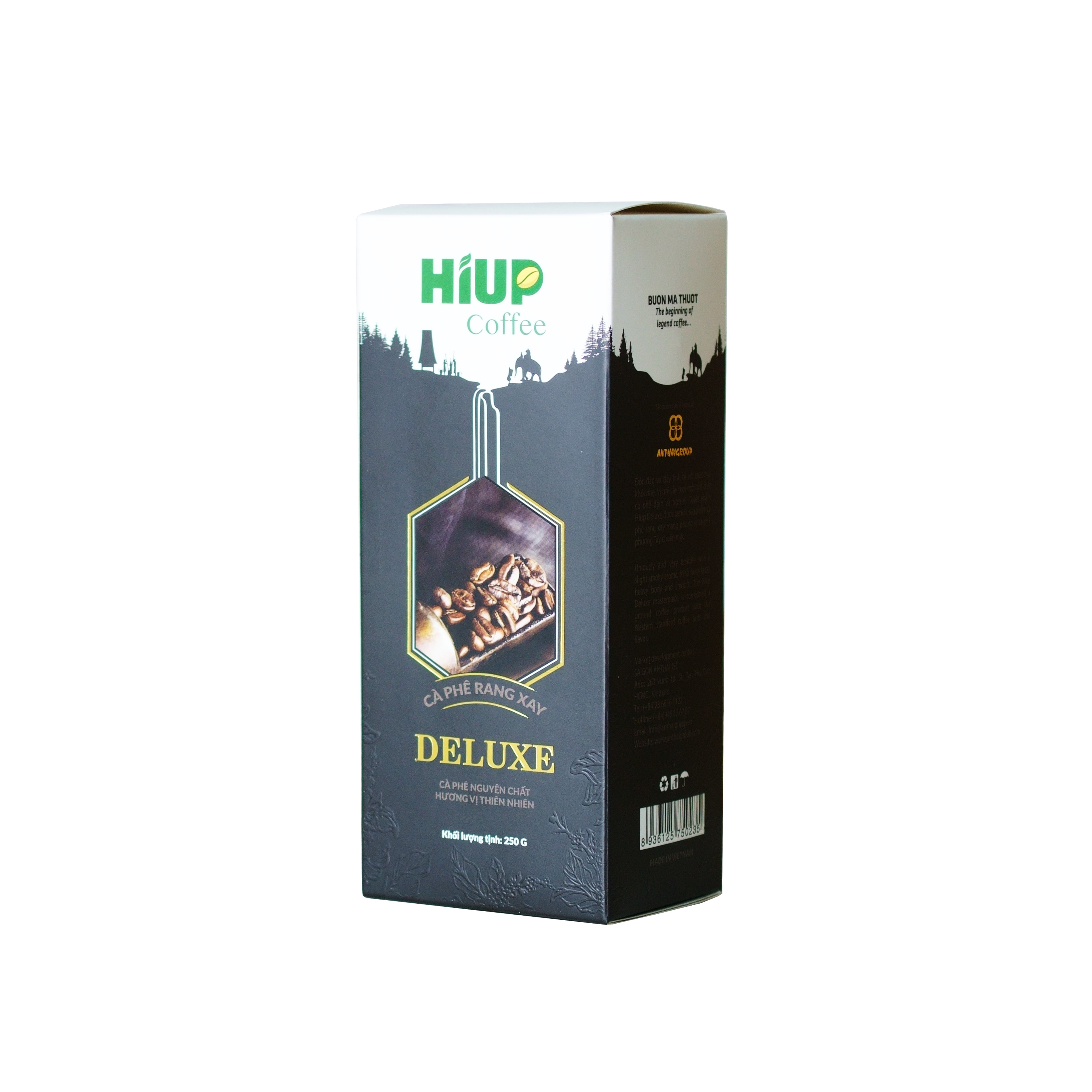 Cà Phê Hạt Rang Xay Deluxe (250g) - HIUP Coffee