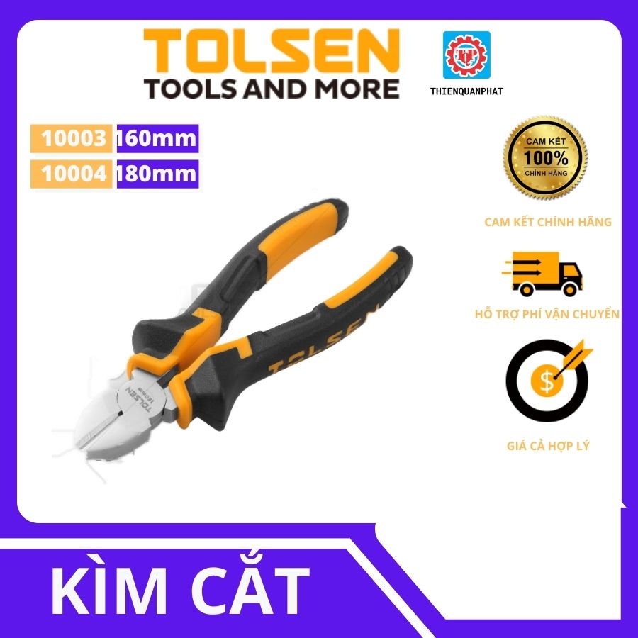 Tolsen Cutting Pliers, Diagonal Pliers for Cutting Electrical Wires, Multi-Purpose Hand Tools for Electricians