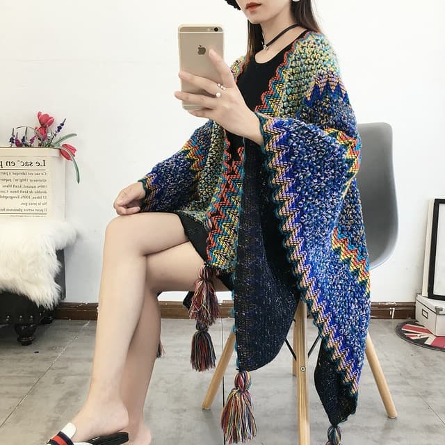 Khăn Len Họa Tiết Thổ Cẩm ( có sẵn )