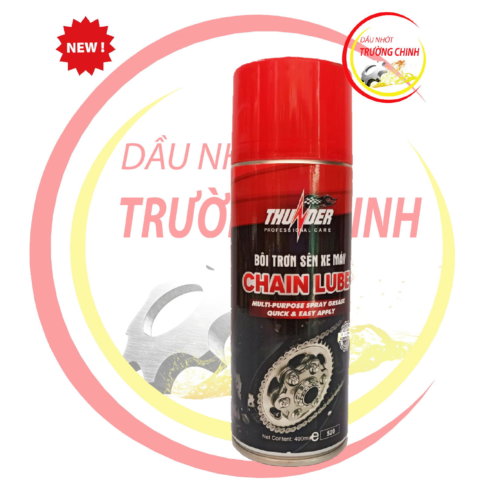 Chai xịt bôi trơn bảo dưỡng sên xe thuder 400ml