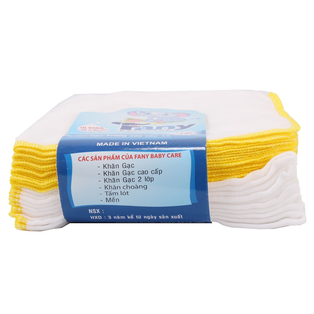 KHĂN SỮA CAO CẤP FANY 4 LỚP ( LOẠI NHỎ)