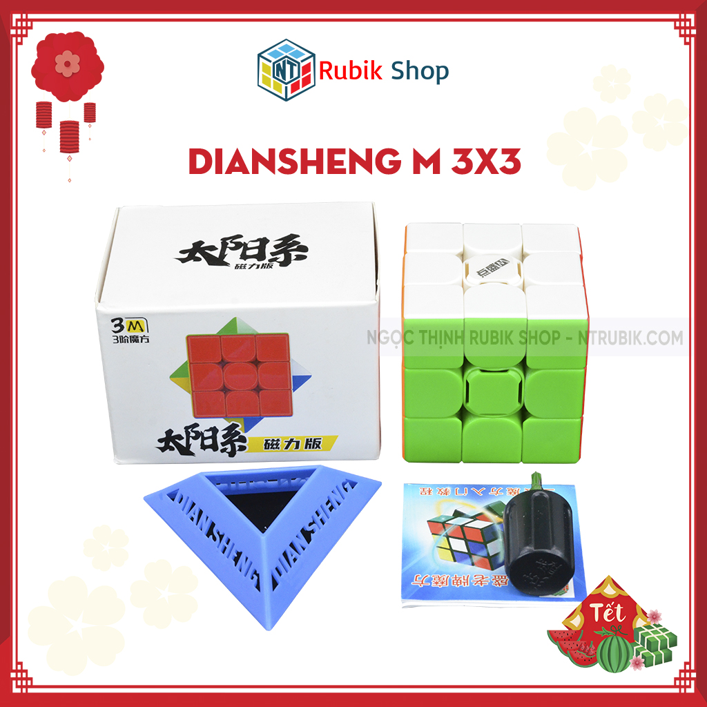 [Hoàn tiền 10%][Rubik 3x3x3] Rubik 3x3x3 Diansheng M Stickerless 2021 (có Nam Châm)