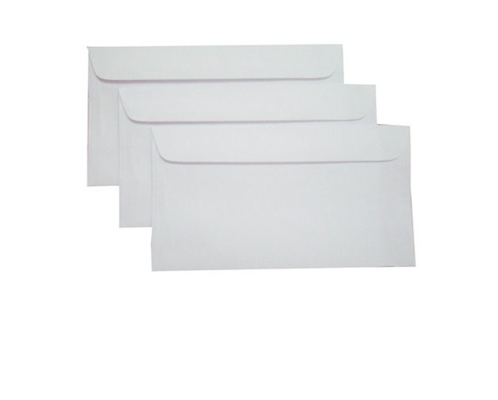 Bì thư trắng 12x22 xấp 100 cái