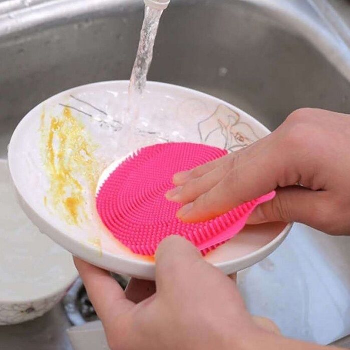 Miếng Rữa Chén Bát Silicon Dụng Cụ Rữa Chén Bát Siêu Bền.