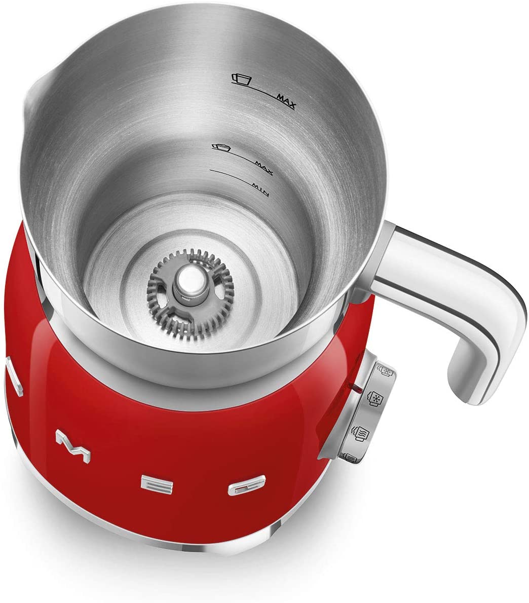 MÁY TẠO BỌT SỮA TỰ ĐỘNG SMEG MFF01, MÀU ĐỎ