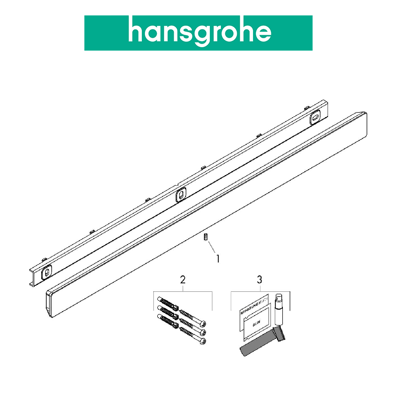 Thanh treo tường 70cm HANSGROHE WallStoris 27904