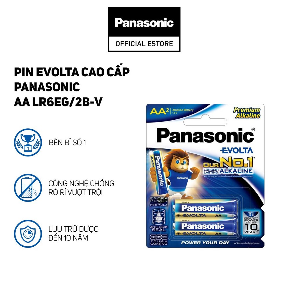 Combo 2 vỉ pin evolta cao cấp panasonic aa lr6eg/2b-v – hàng chính hãng