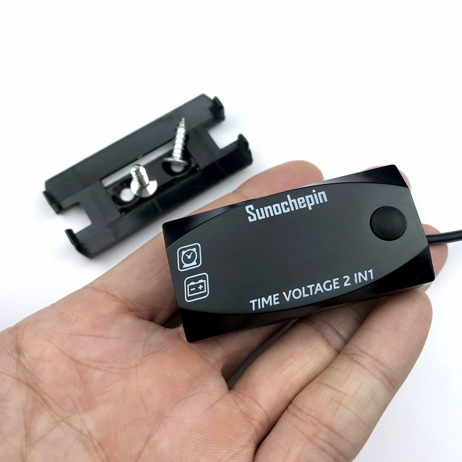Đồng Hồ Đo Volt Ắc Quy 2 in 1 [ Đo volt và Giờ ]